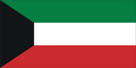 Với sắc đỏ, trắng và xanh, quốc kỳ Kuwait được gọi là \