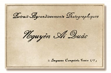 Danh thiếp thợ ảnh của Nguyễn Ái Quốc trong thời kỳ hoạt động ở Pari, Pháp (1919-1923)