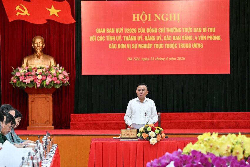Kết luận của Ban Bí thư về tình hình chủ yếu các địa phương quý I; phương hướng, nhiệm vụ quý II/2026