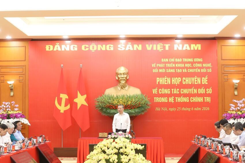 Kết luận của đồng chí Tổng Bí thư, Chủ tịch nước Tô Lâm tại Phiên họp chuyên đề về chuyển đổi số trong hệ thống chính trị