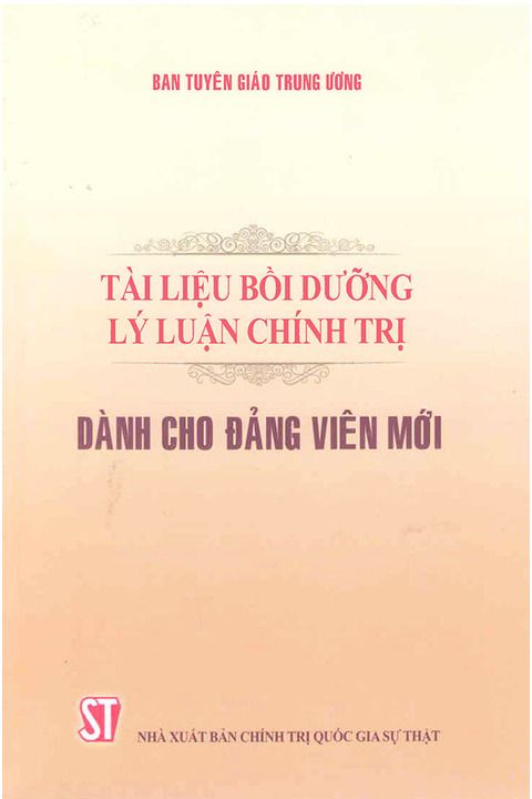 Tài liệu bồi dưỡng lý luận chính trị dành cho đảng viên mới