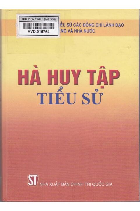 Hà Huy Tập tiểu sử