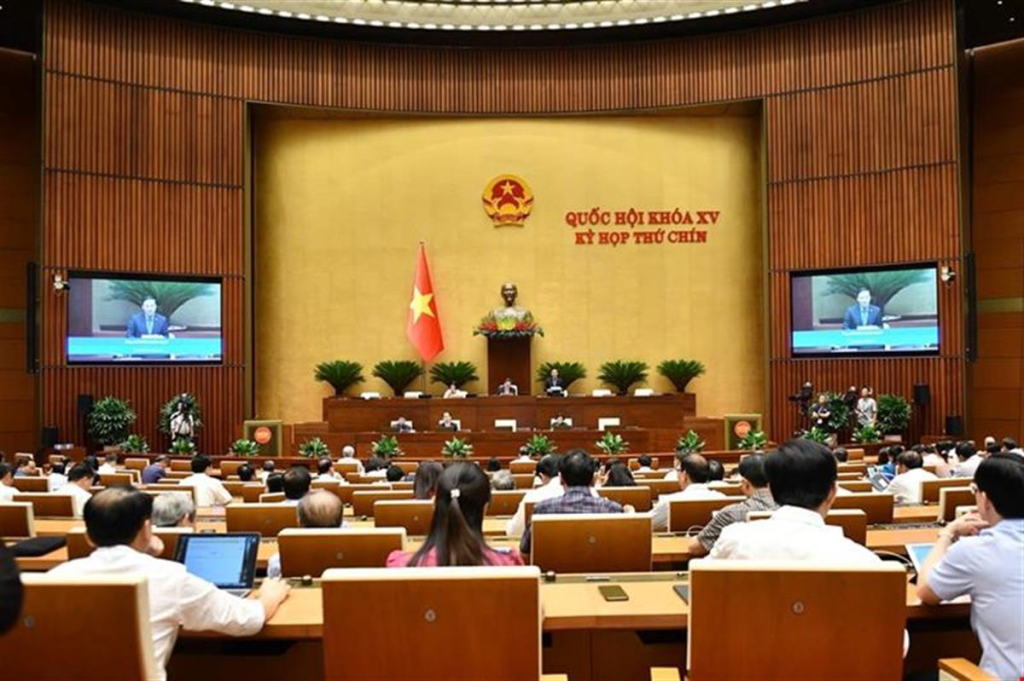 Quang cảnh kỳ họp thứ chín Quốc hội khoá XV.