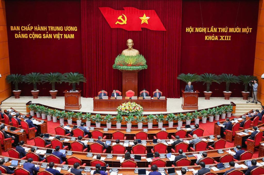 Tổng Bí thư Tô Lâm phát biểu khai mạc Hội nghị lần thứ 11, Ban Chấp hành Trung ương Đảng khóa XIII.