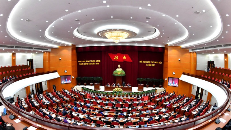 Hội nghị lần thứ 11 Ban Chấp hành Trung ương Đảng Cộng sản Việt Nam khóa XIII. (Nguồn ảnh: Báo Nhân Dân).